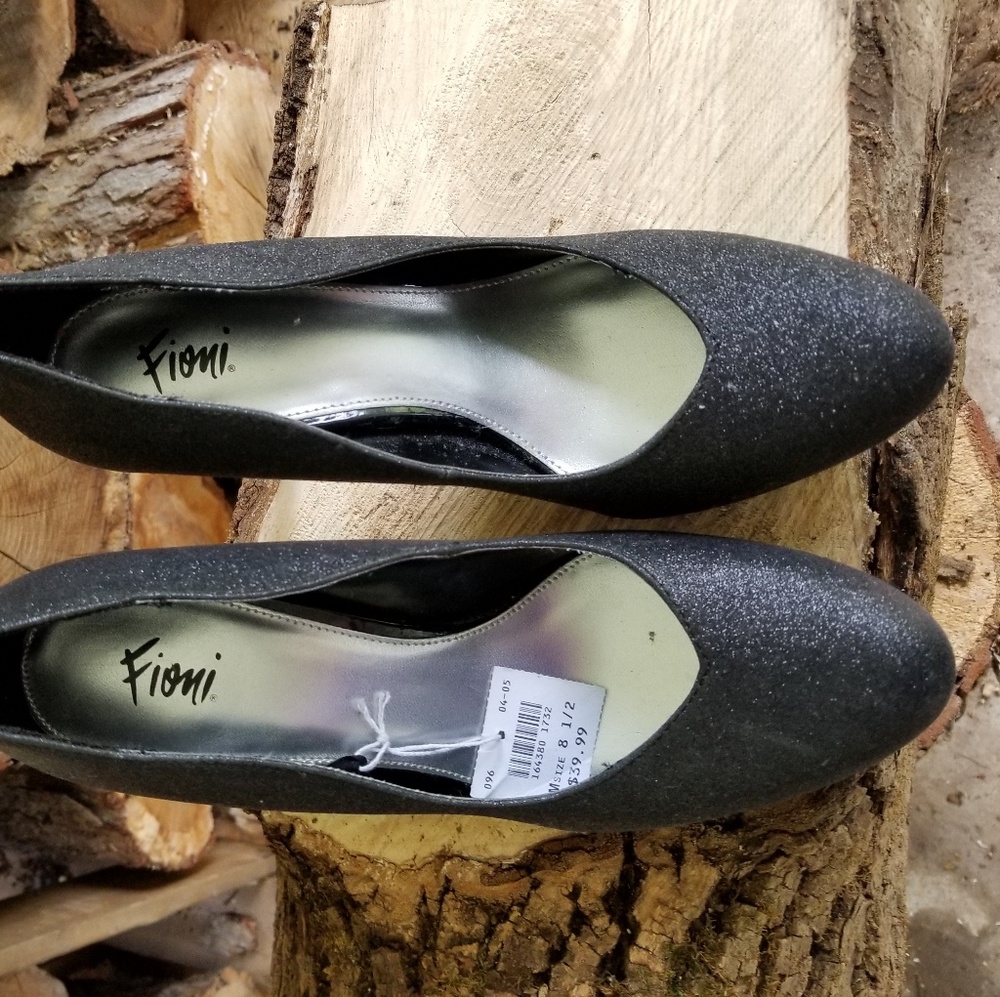 Black Sparkle High Heels